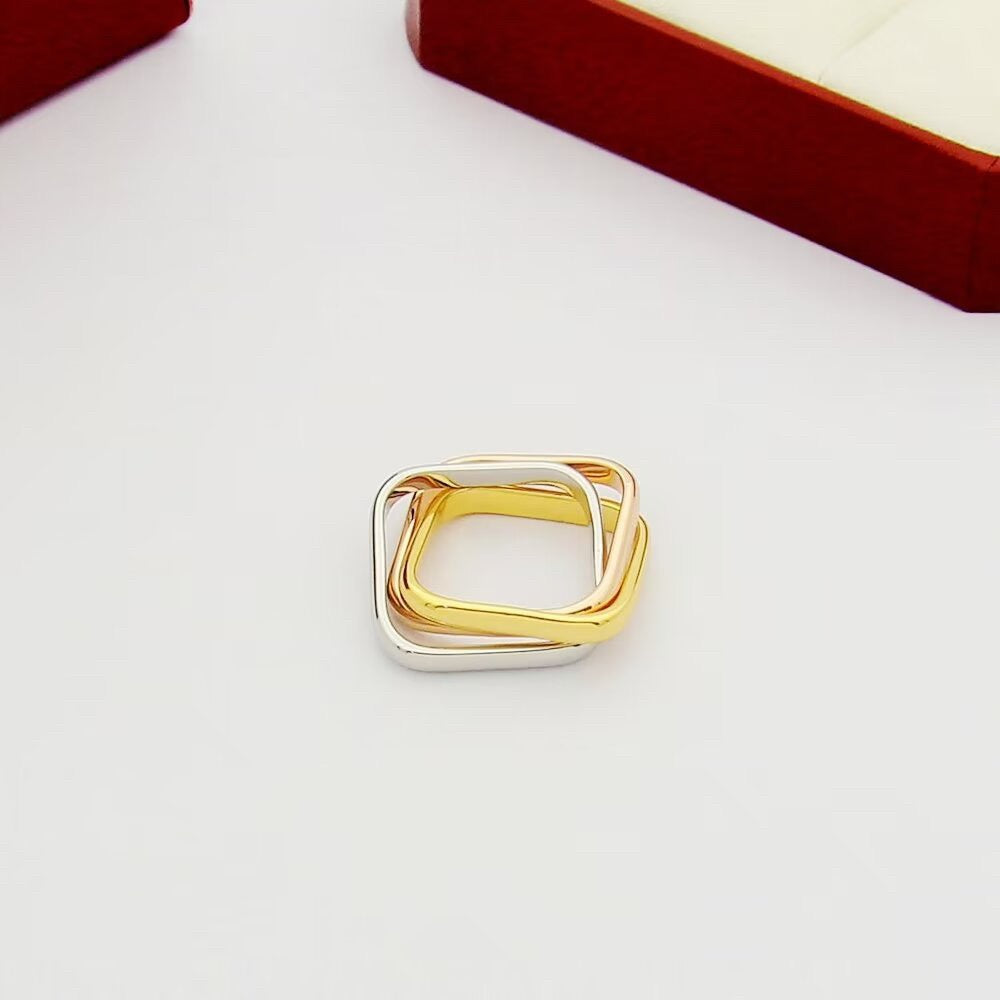 [ElanLuxe Jewelry]TRINITY 3.5MM CUSHION RING COLLECTION