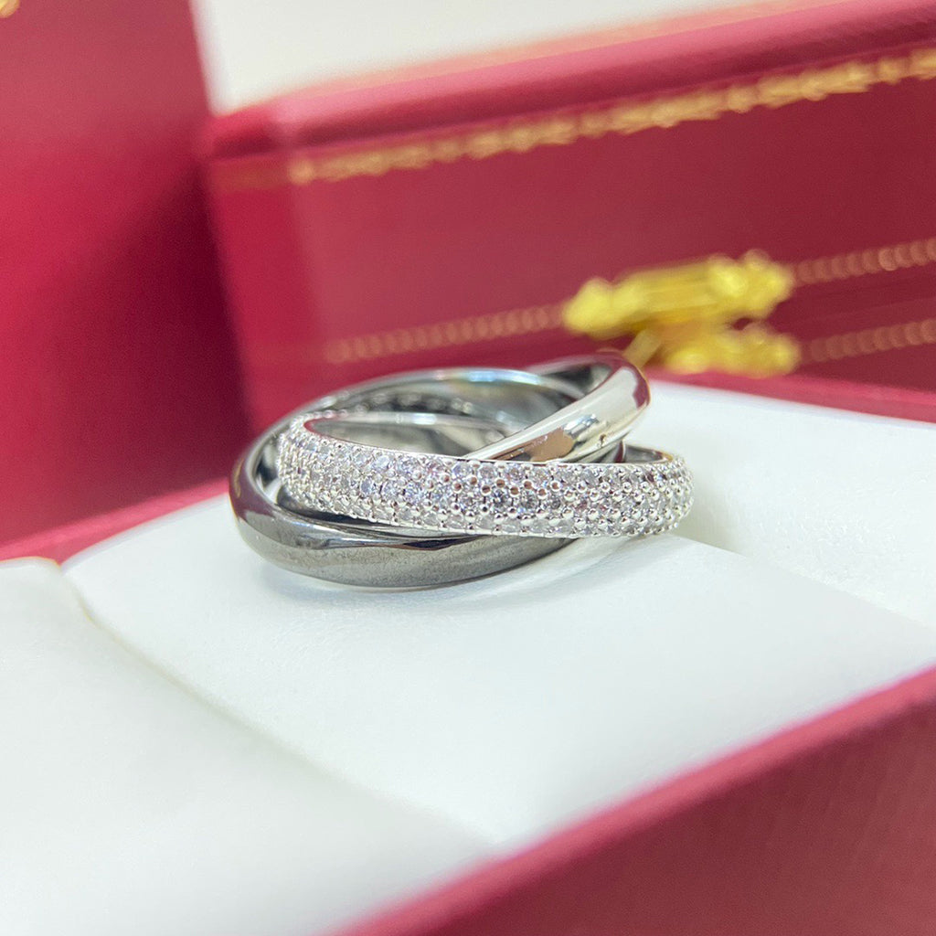 [ElanLuxe Jewelry]TRINITY 3.2MM RING BLACK CERAMIC