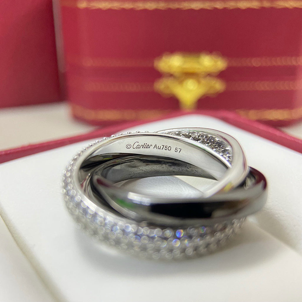 [ElanLuxe Jewelry]TRINITY 3.2MM RING BLACK CERAMIC