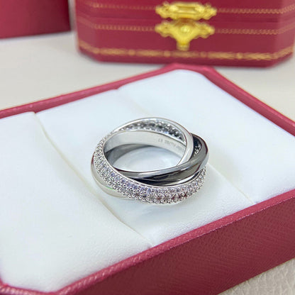 [ElanLuxe Jewelry]TRINITY 3.2MM RING BLACK CERAMIC
