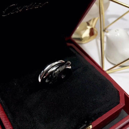 [ElanLuxe Jewelry]TRINITY 3.2MM RING BLACK CERAMIC