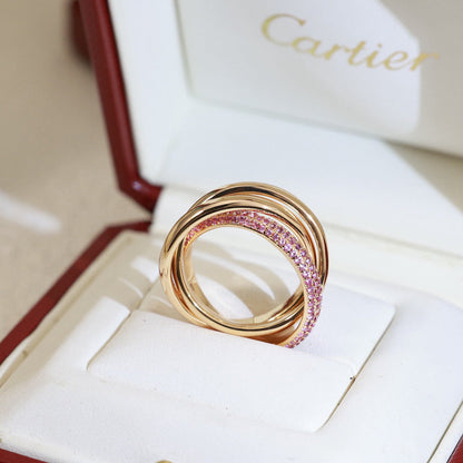 [ElanLuxe Jewelry]TRINITY 3.2MM RING PINK DIAMOND