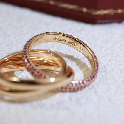 [ElanLuxe Jewelry]TRINITY 3.2MM RING PINK DIAMOND