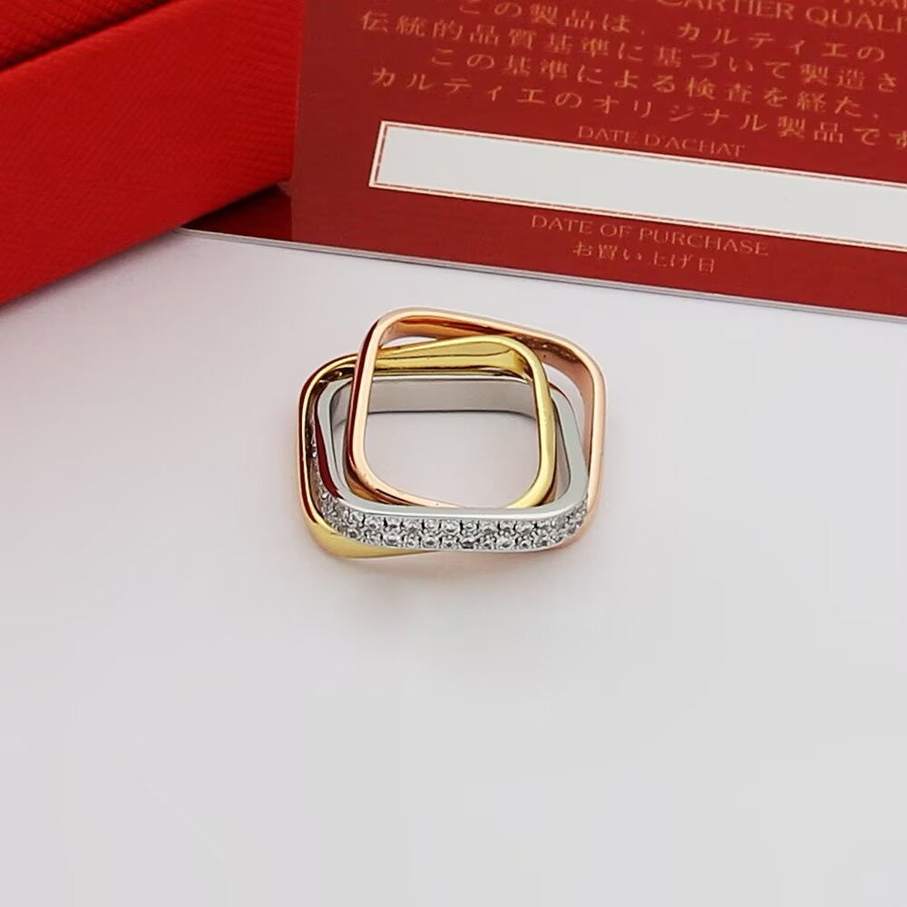 [ElanLuxe Jewelry]TRINITY 3.5MM CUSHION RING COLLECTION