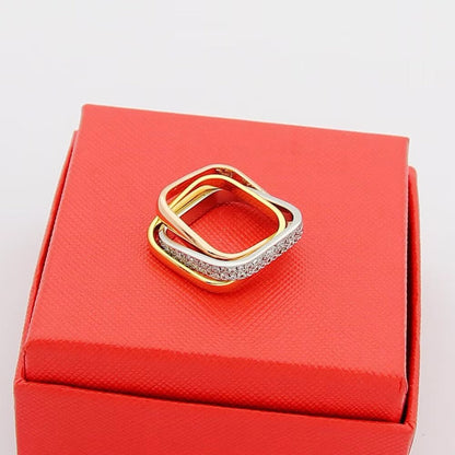 [ElanLuxe Jewelry]TRINITY 3.5MM CUSHION RING COLLECTION
