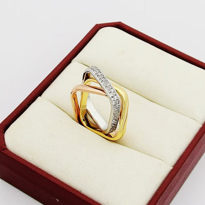 [ElanLuxe Jewelry]TRINITY 3.5MM CUSHION RING COLLECTION