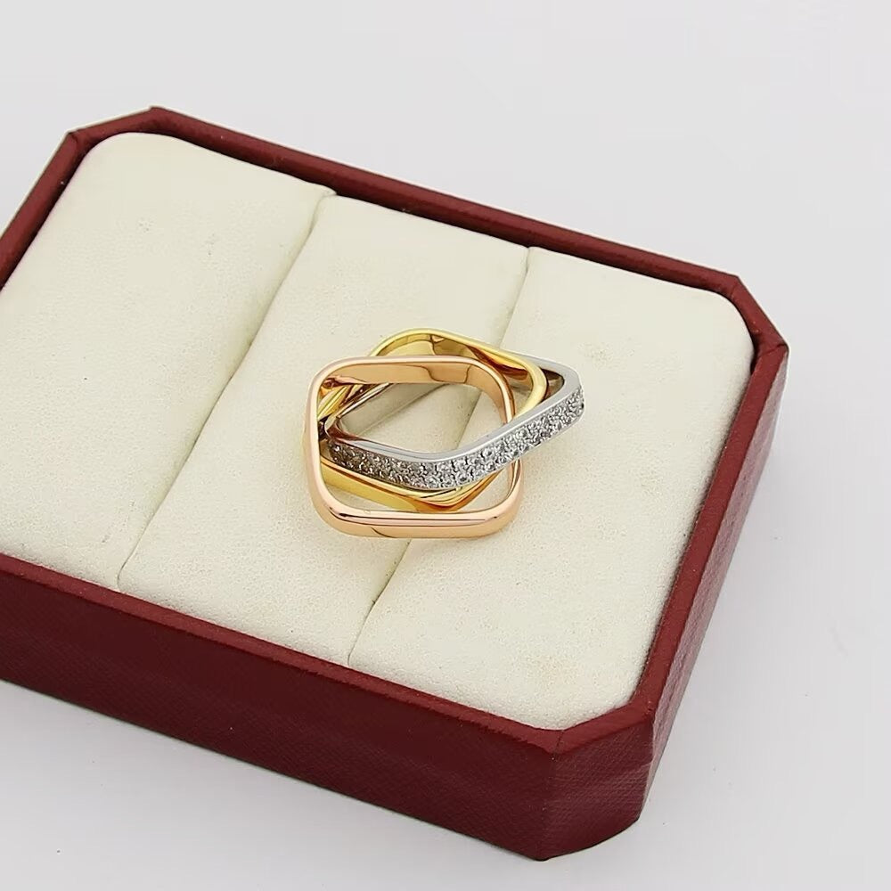 [ElanLuxe Jewelry]TRINITY 3.5MM CUSHION RING COLLECTION