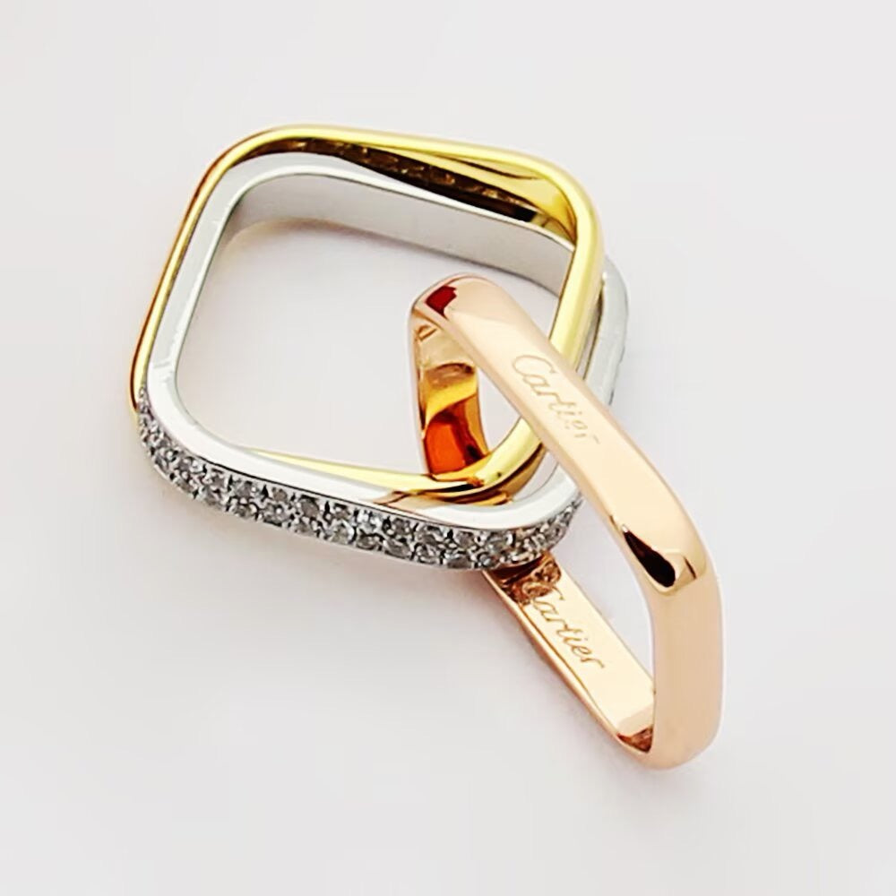 [ElanLuxe Jewelry]TRINITY 3.5MM CUSHION RING COLLECTION