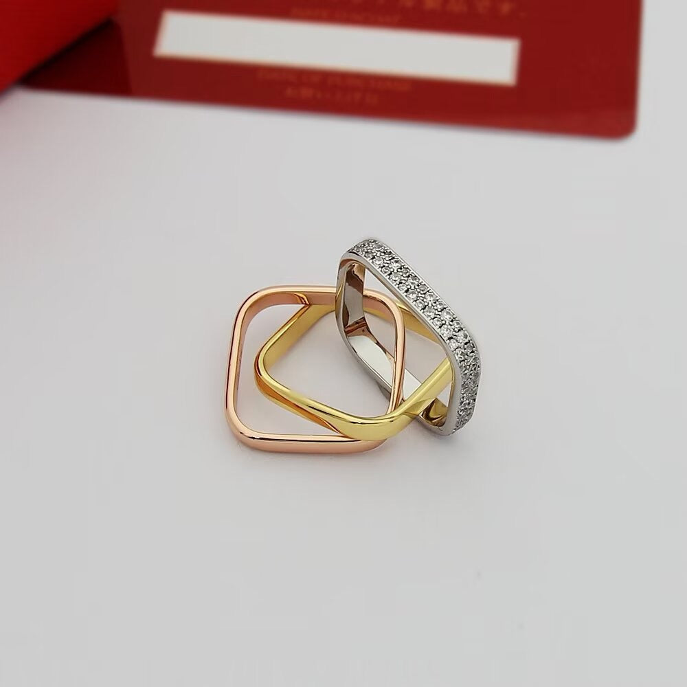 [ElanLuxe Jewelry]TRINITY 3.5MM CUSHION RING COLLECTION
