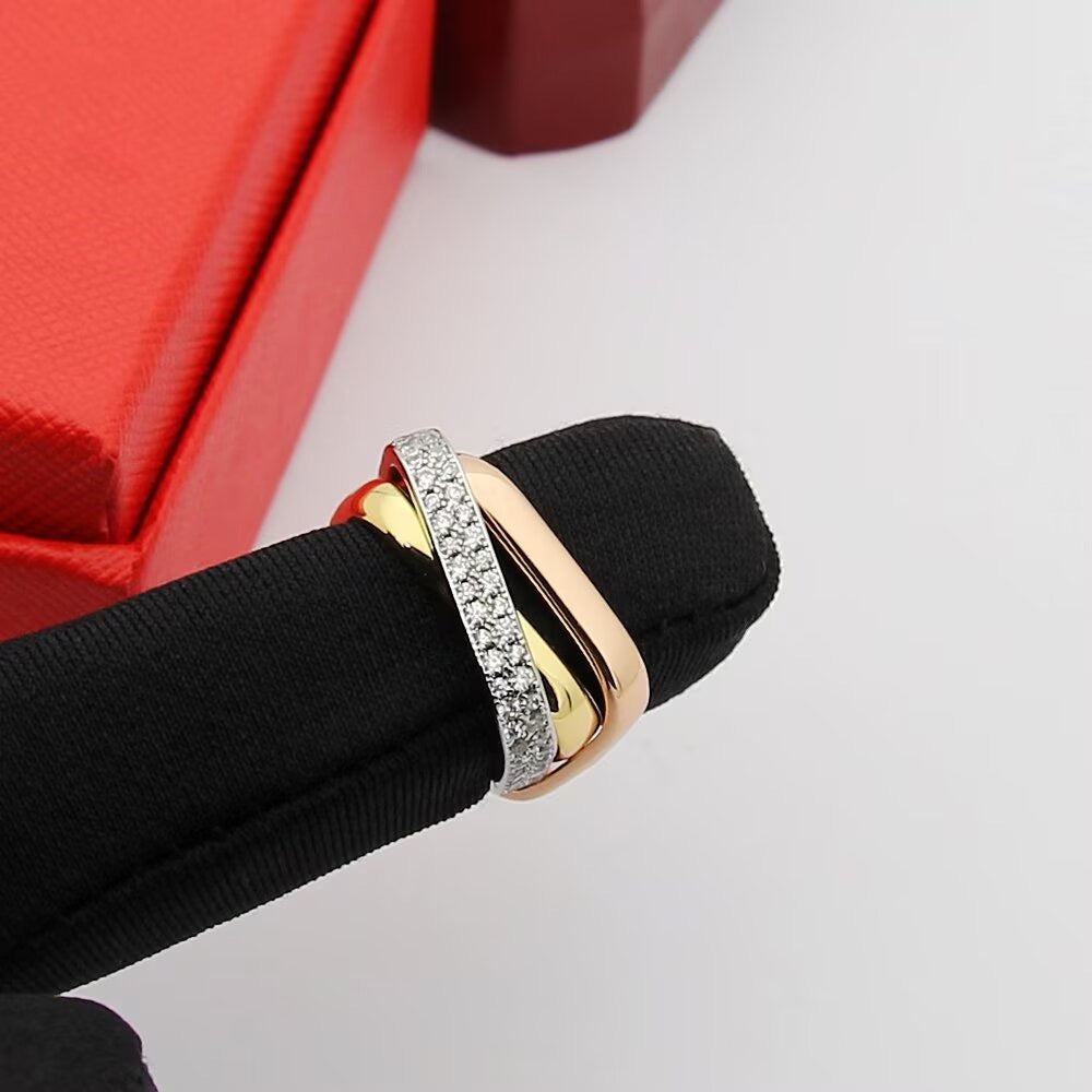 [ElanLuxe Jewelry]TRINITY 3.5MM CUSHION RING COLLECTION