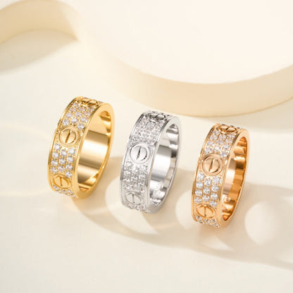 [ElanLuxe Jewelry]LOVE RING 5.5MM DIAMONDS PAVED