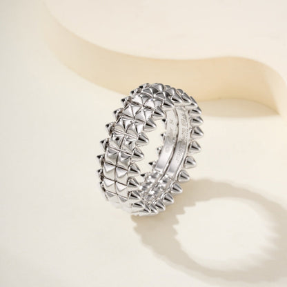 [ElanLuxe Jewelry]CLASH 9.2MM DOUBLE ROW RING