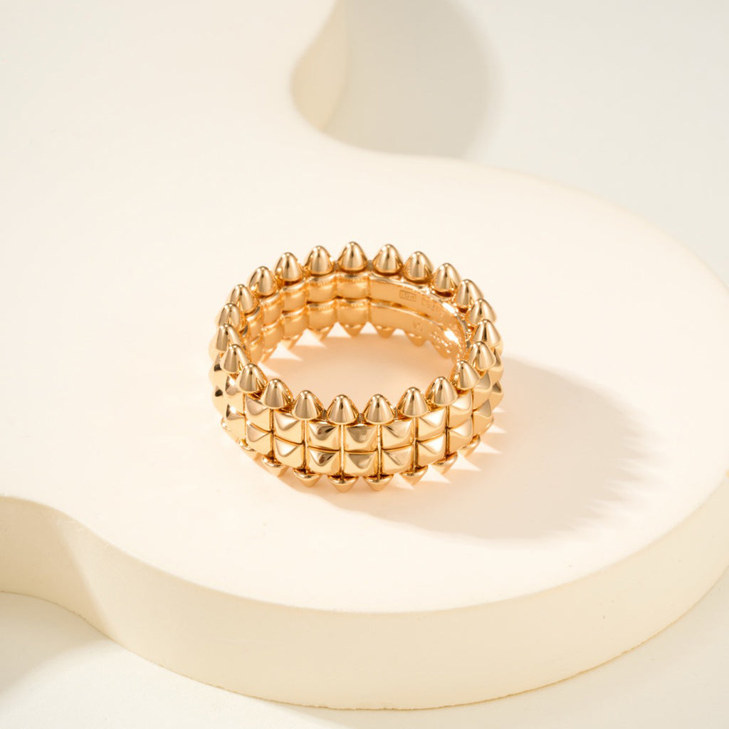 [ElanLuxe Jewelry]CLASH 9.2MM DOUBLE ROW RING