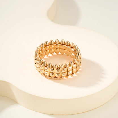 [ElanLuxe Jewelry]CLASH 9.2MM DOUBLE ROW RING