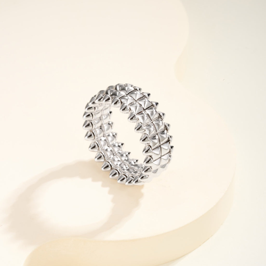 [ElanLuxe Jewelry]CLASH 9.2MM DOUBLE ROW RING