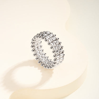 [ElanLuxe Jewelry]CLASH 9.2MM DOUBLE ROW RING