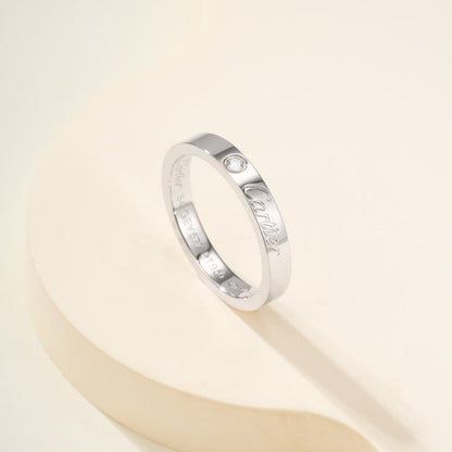 [ElanLuxe Jewelry]LOVE RING 4MM 1 DIAMOND