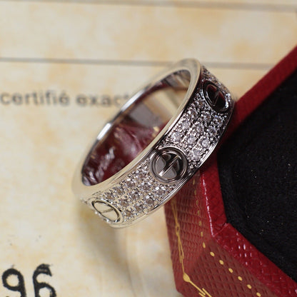 [ElanLuxe Jewelry]LOVE RING 5.5MM DIAMONDS PAVED