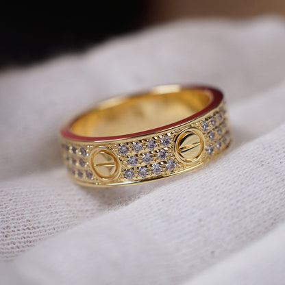 [ElanLuxe Jewelry]LOVE RING 5.5MM DIAMONDS PAVED