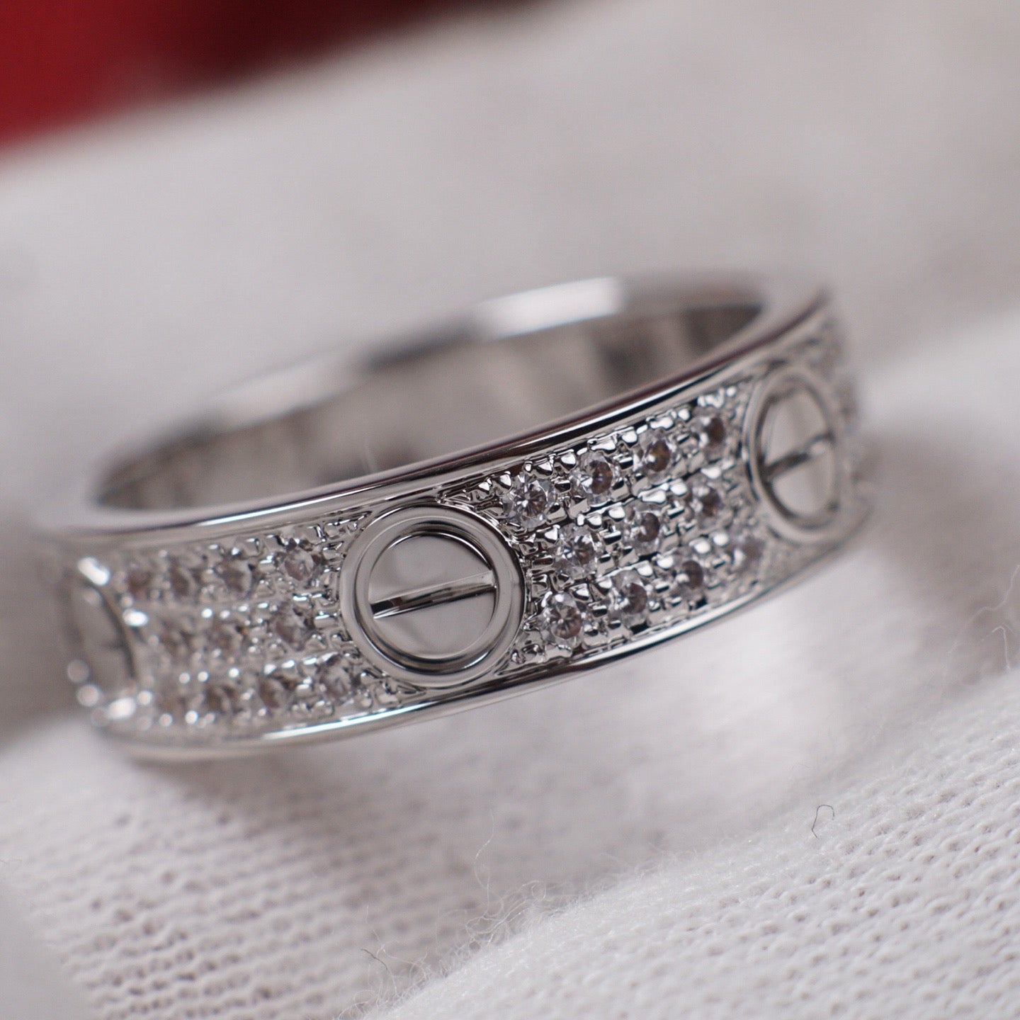 [ElanLuxe Jewelry]LOVE RING 5.5MM DIAMONDS PAVED
