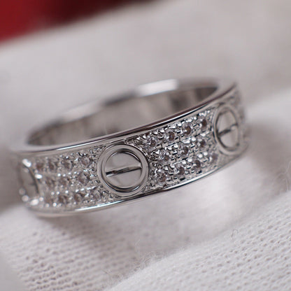 [ElanLuxe Jewelry]LOVE RING 5.5MM DIAMONDS PAVED