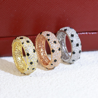 [ElanLuxe Jewelry]PANTHERE SPOTTED FULL DIAMOND RING