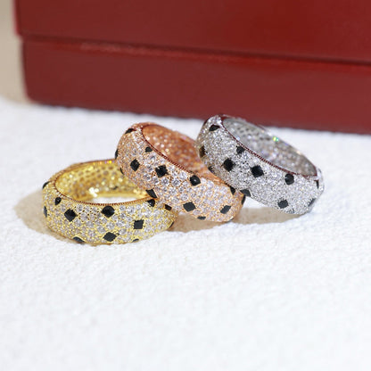 [ElanLuxe Jewelry]PANTHERE SPOTTED FULL DIAMOND RING