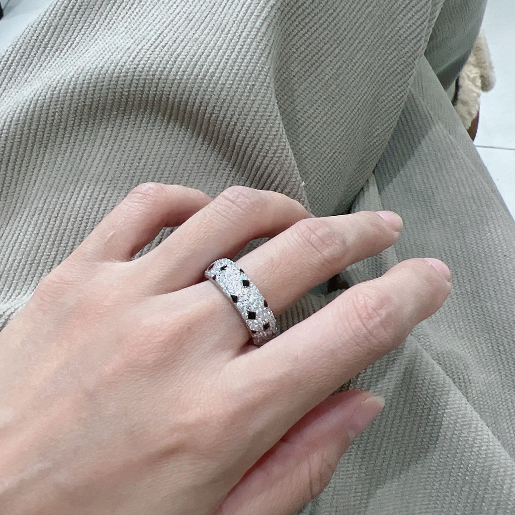 [ElanLuxe Jewelry]PANTHERE SPOTTED FULL DIAMOND RING