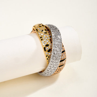 [ElanLuxe Jewelry]TRINITY  RING LEOPARD PRINT
