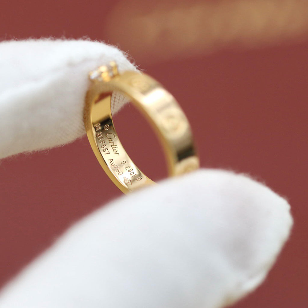 [ElanLuxe Jewelry]LOVE RING 3.6MM 1 BIG DIAMOND