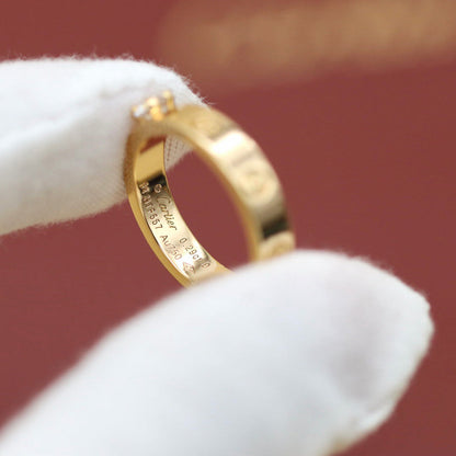 [ElanLuxe Jewelry]LOVE RING 3.6MM 1 BIG DIAMOND