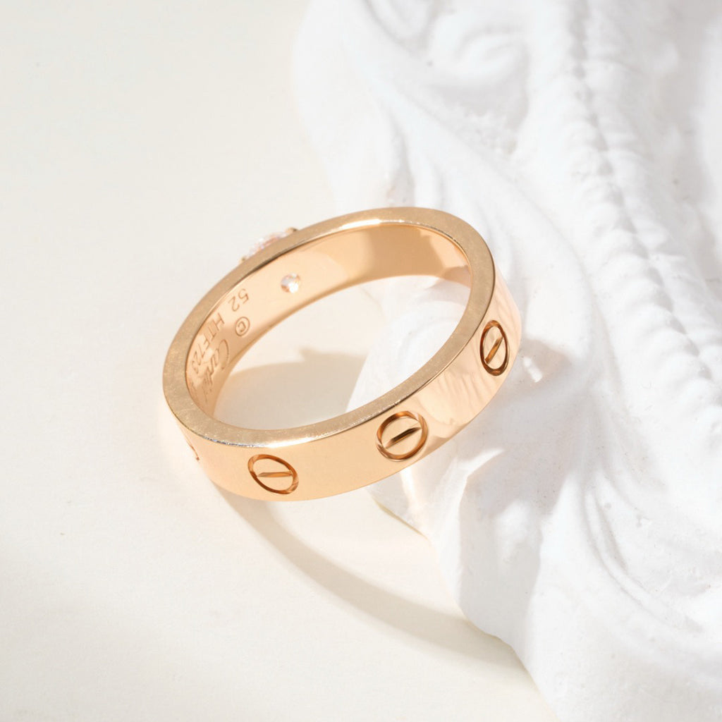 [ElanLuxe Jewelry]LOVE RING 3.6MM 1 BIG DIAMOND