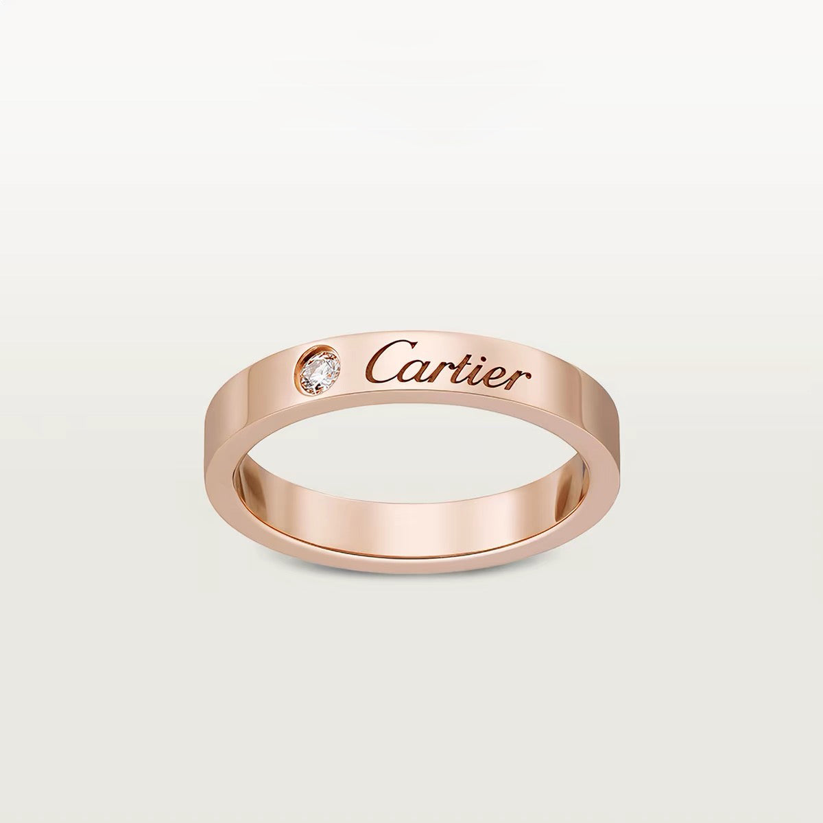 [ElanLuxe Jewelry]LOVE RING 4MM 1 DIAMOND