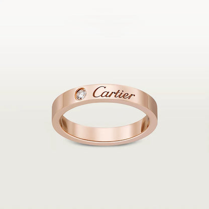 [ElanLuxe Jewelry]LOVE RING 4MM 1 DIAMOND