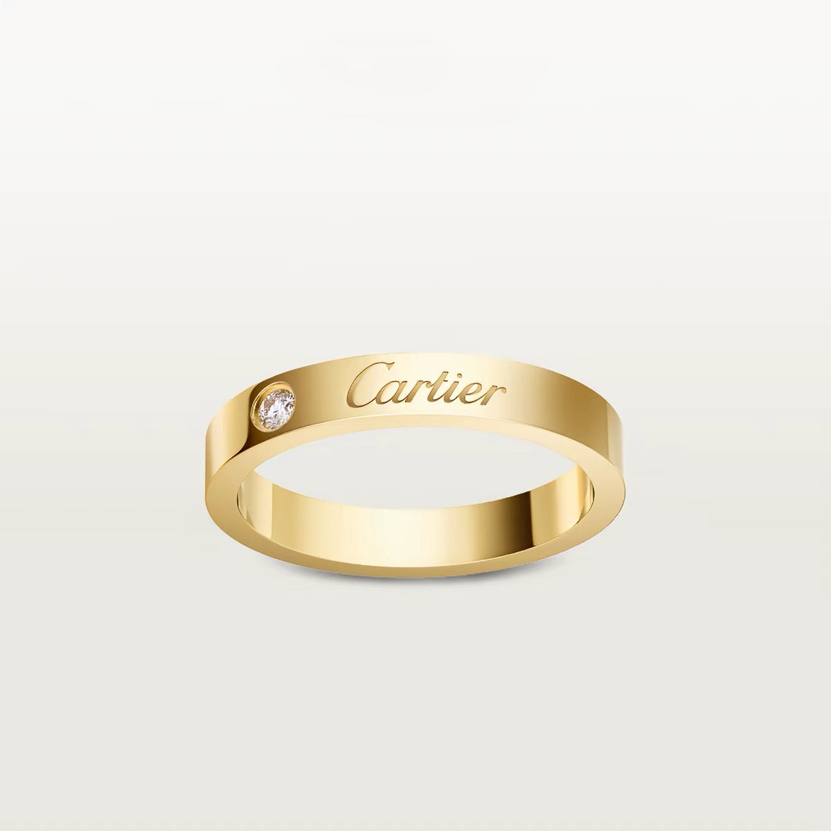 [ElanLuxe Jewelry]LOVE RING 4MM 1 DIAMOND