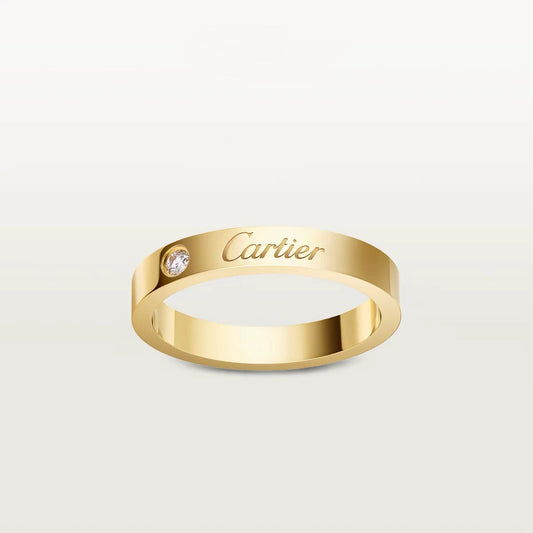 [ElanLuxe Jewelry]LOVE RING 4MM 1 DIAMOND