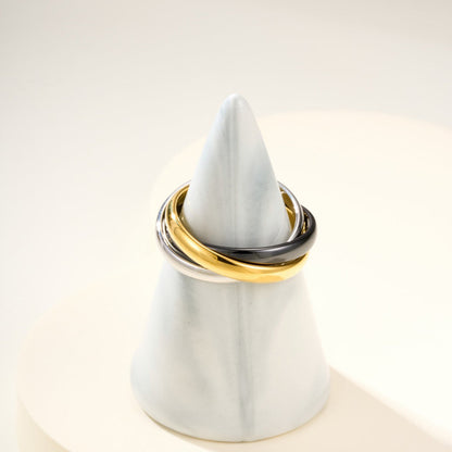 [ElanLuxe Jewelry]TRINITY 3.2MM RING BLACK CERAMIC