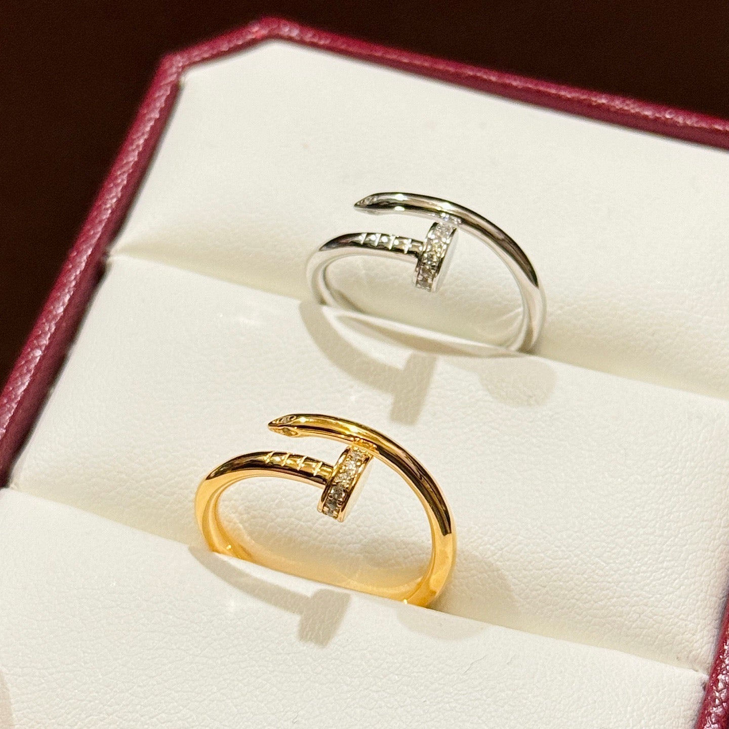 [ElanLuxe Jewelry]JUSTE 1.8MM HALF DIAMOND RING