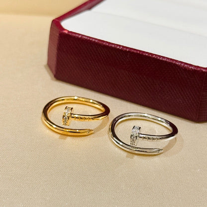 [ElanLuxe Jewelry]JUSTE 1.8MM HALF DIAMOND RING