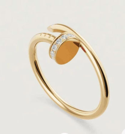 [ElanLuxe Jewelry]JUSTE 1.8MM HALF DIAMOND RING