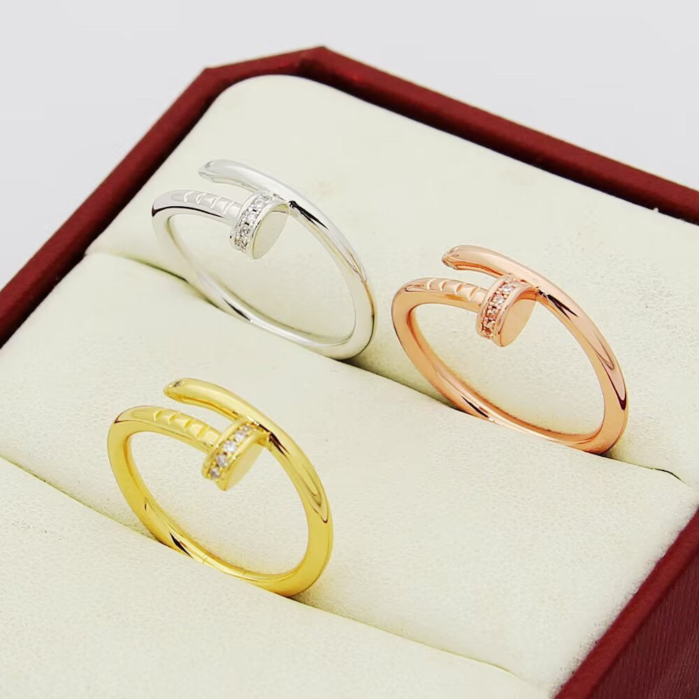 [ElanLuxe Jewelry]JUSTE 1.8MM HALF DIAMOND RING