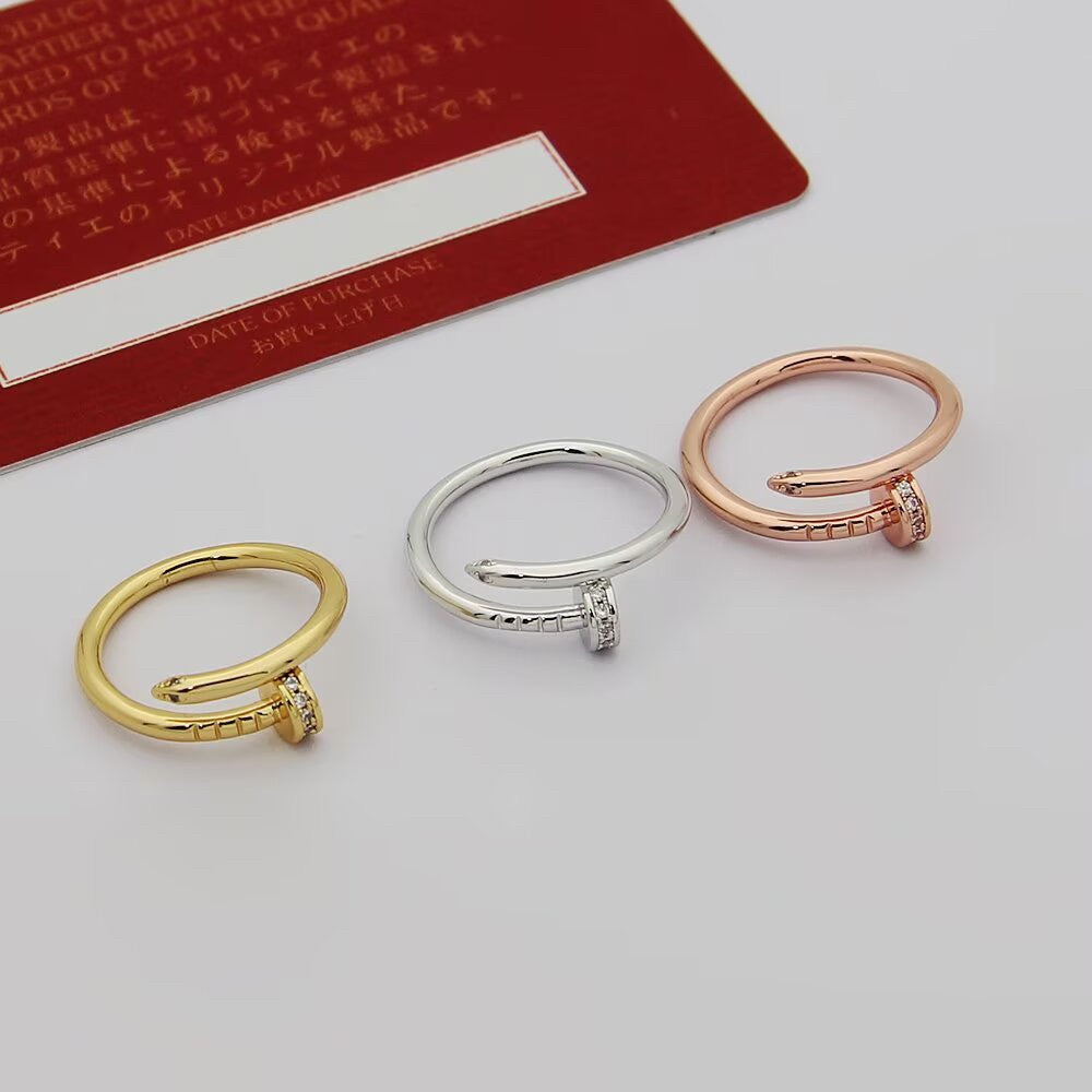 [ElanLuxe Jewelry]JUSTE 1.8MM HALF DIAMOND RING