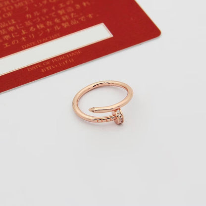 [ElanLuxe Jewelry]JUSTE 1.8MM HALF DIAMOND RING