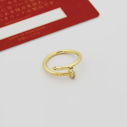 [ElanLuxe Jewelry]JUSTE 1.8MM HALF DIAMOND RING