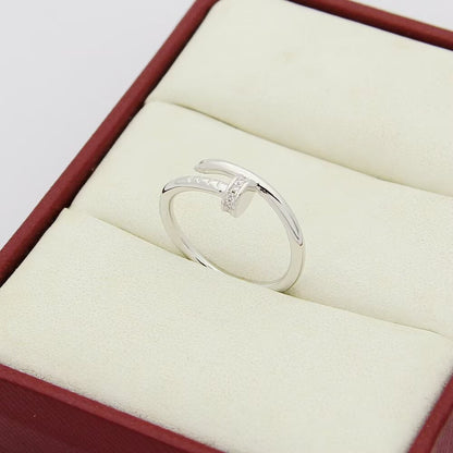 [ElanLuxe Jewelry]JUSTE 1.8MM HALF DIAMOND RING