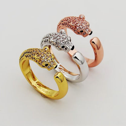 [ElanLuxe Jewelry]PANTHERE HALF DIAMOND SMALL RING