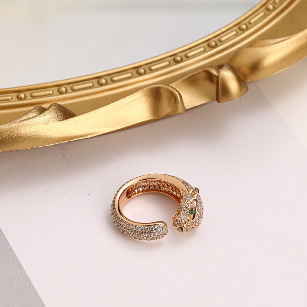 [ElanLuxe Jewelry]PANTHERE FULL DIAMOND SMALL RING
