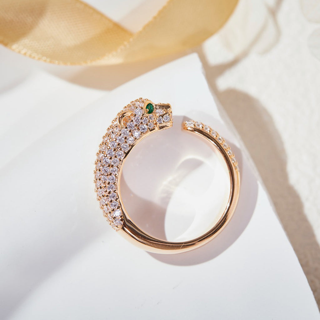 [ElanLuxe Jewelry]PANTHERE FULL DIAMOND SMALL RING