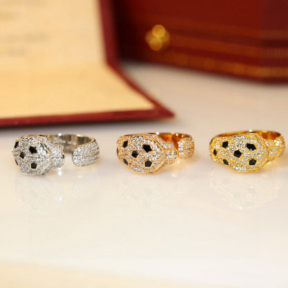 [ElanLuxe Jewelry]PANTHERE SPOTTED FULL DIAMOND MEDIUM RING