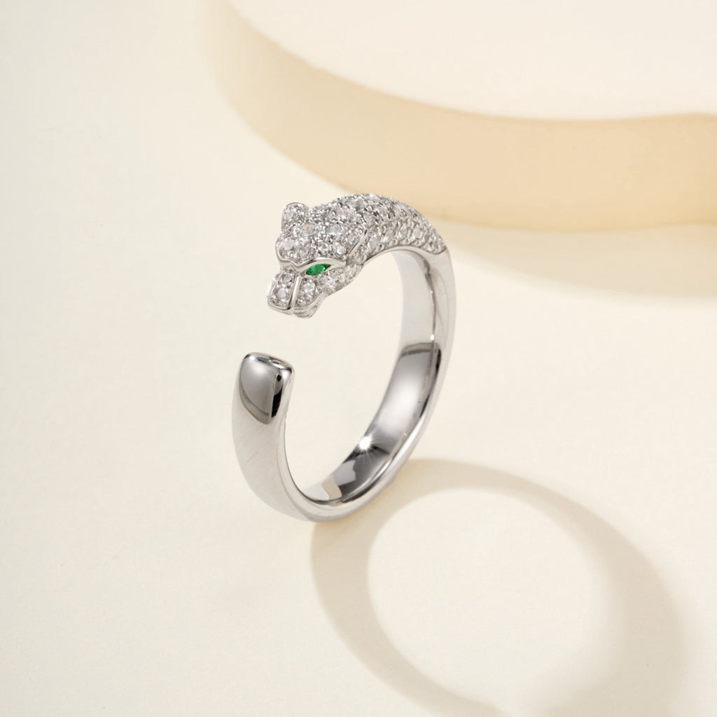 [ElanLuxe Jewelry]PANTHERE HALF DIAMOND SMALL RING